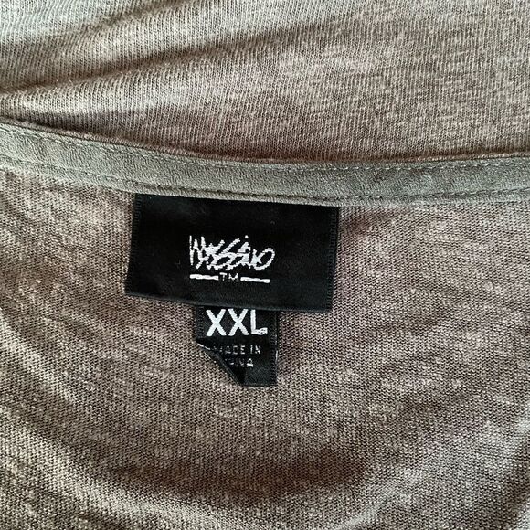 OLIVE DRAB GREEN TANK TOP WITH SILVER RIVET TRIM SIZE XXL - Picture 7 of 7